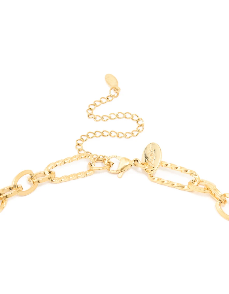 Waterproof Gold Plated Stainless Steel Multi-Link Chain Necklace