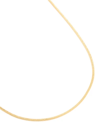 Collier court imperméable en acier inoxydable plaqué or en forme de serpent
