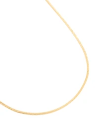 Collier court imperméable en acier inoxydable plaqué or en forme de serpent