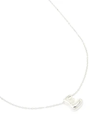 Waterproof Stainless Steel Large Bubble Letter E Necklace