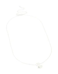 Waterproof Stainless Steel Large Bubble Letter E Necklace