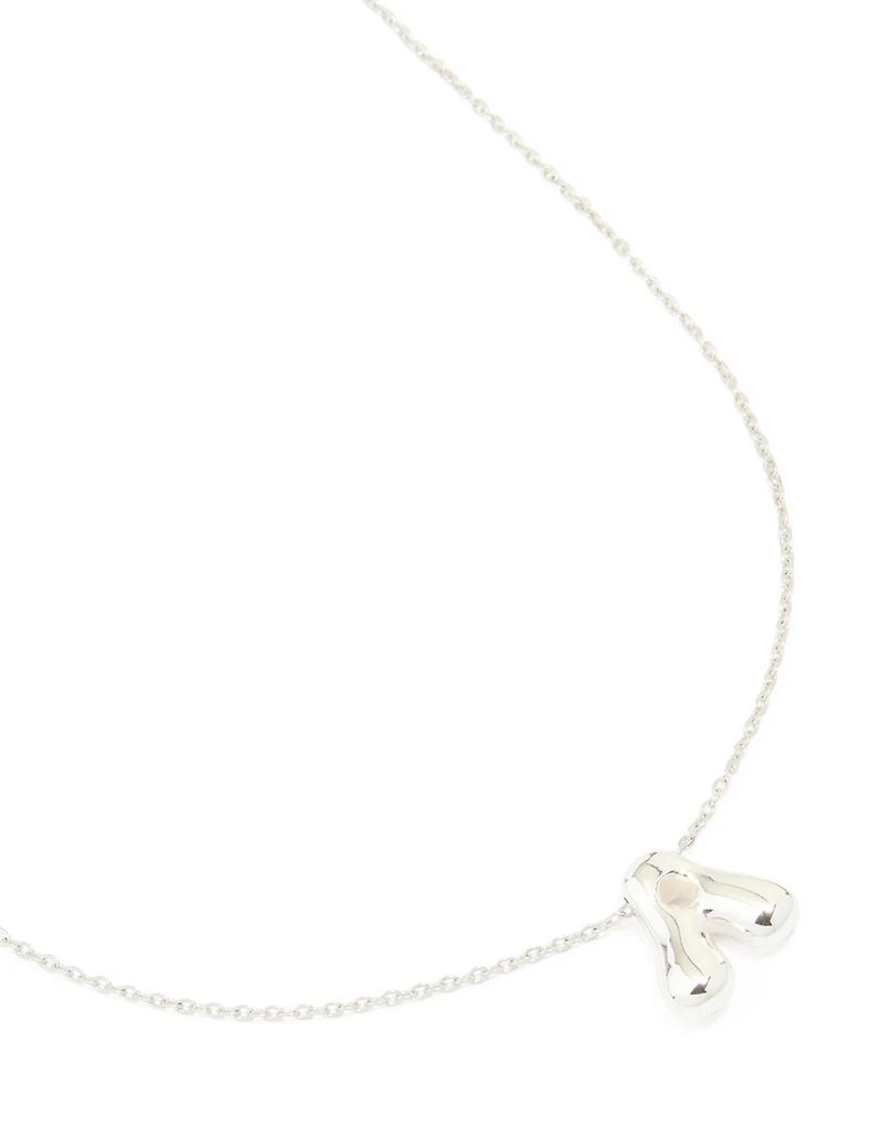 Collier imperméable en acier inoxydable avec une grande lettre à bulles A