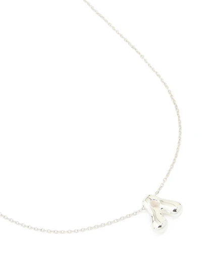 Collier imperméable en acier inoxydable avec une grande lettre à bulles A