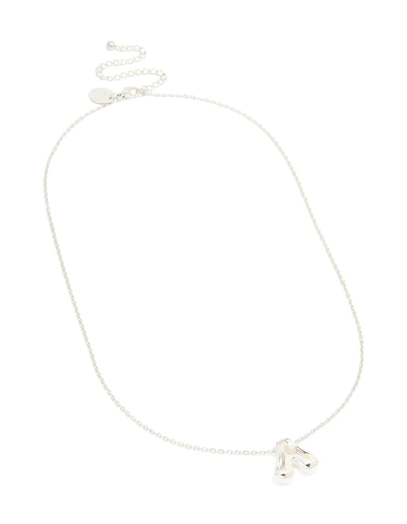 Collier imperméable en acier inoxydable avec une grande lettre à bulles A