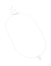 Collier imperméable en acier inoxydable avec une grande lettre T à bulles