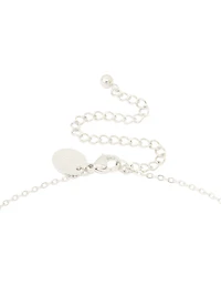 Collier imperméable en acier inoxydable avec une grande lettre M à bulles