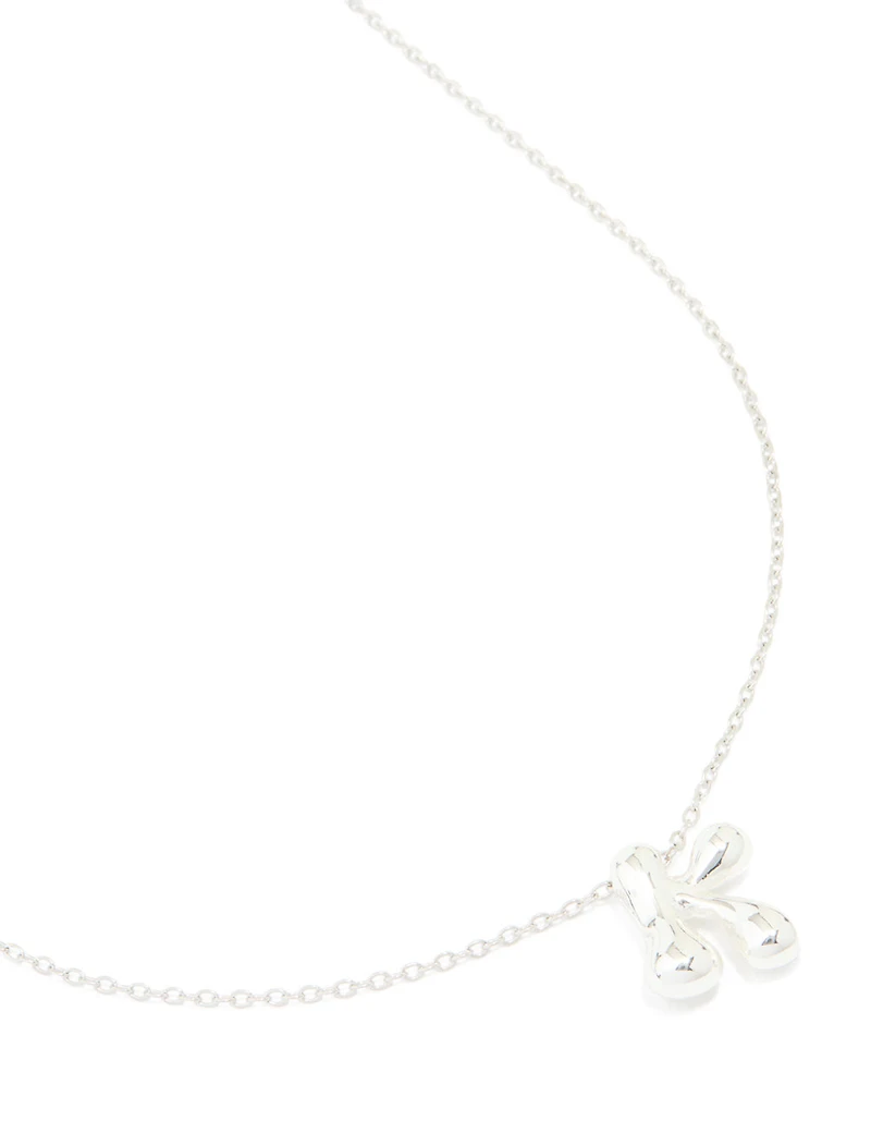 Collier imperméable en acier inoxydable avec une grande lettre K en bulle