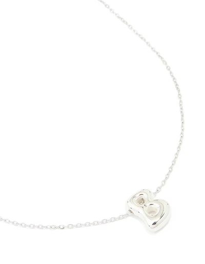 Collier imperméable en acier inoxydable avec une grande lettre B à bulles