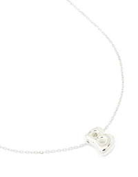 Collier imperméable en acier inoxydable avec une grande lettre B à bulles