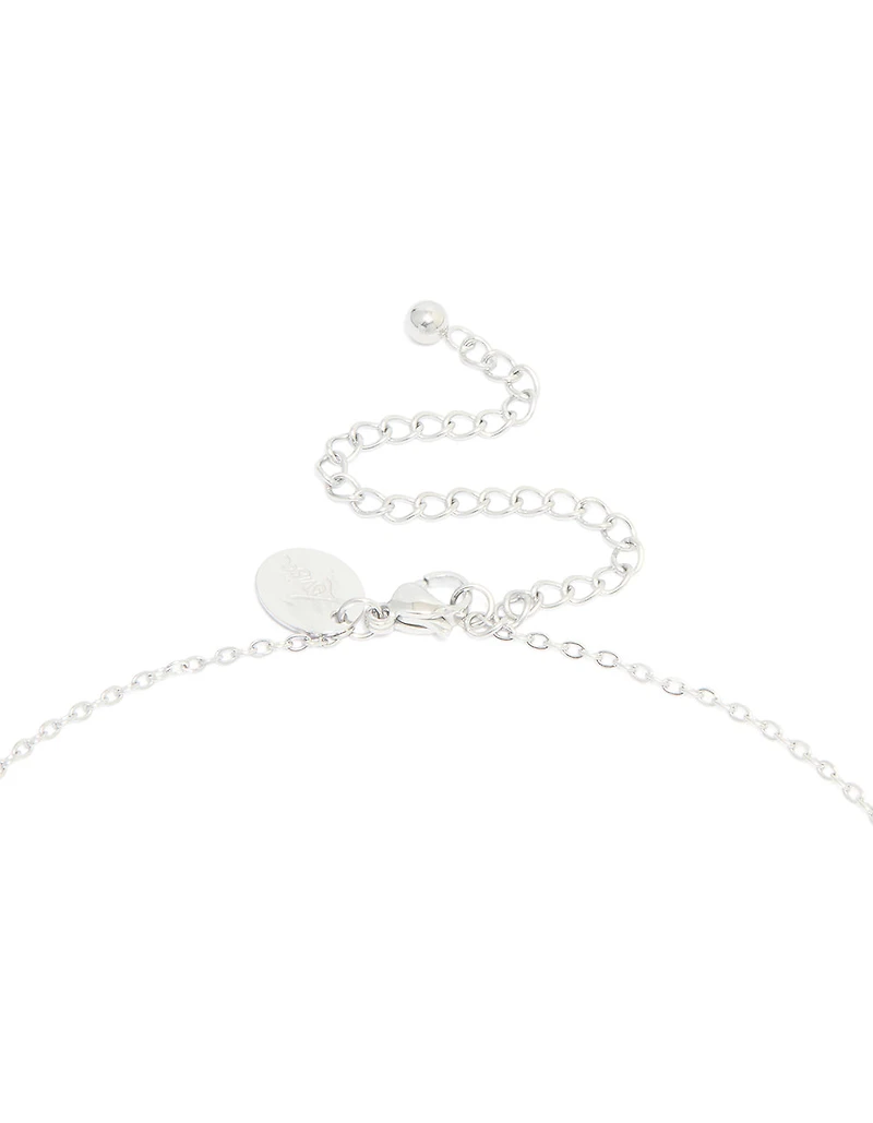 Collier imperméable en acier inoxydable avec une grande lettre B à bulles