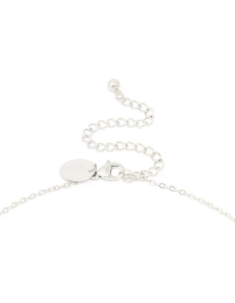 Collier imperméable en acier inoxydable avec une grande lettre C à bulles