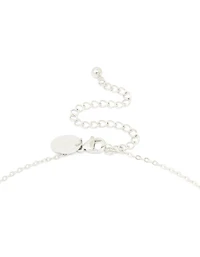 Collier imperméable en acier inoxydable avec une grande lettre C à bulles