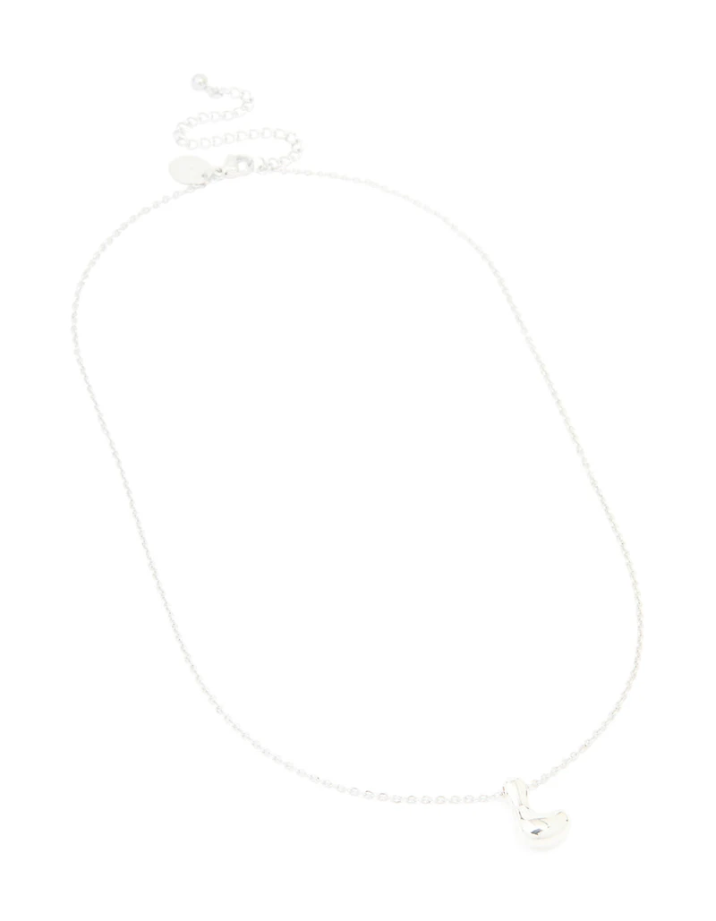 Collier imperméable en acier inoxydable, grande lettre en forme de bulles en L