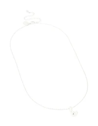 Collier imperméable en acier inoxydable, grande lettre en forme de bulles en L