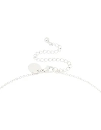 Collier imperméable en acier inoxydable, grande lettre en forme de bulles en L