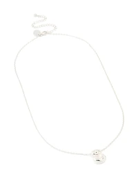 Collier imperméable en acier inoxydable avec une grande lettre S à bulles