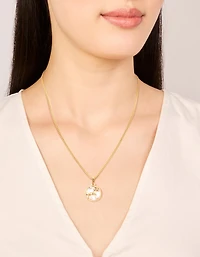 Waterproof Gold Plated Stainless Steel Aries Circle Necklace