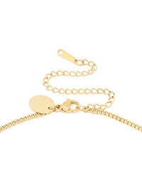 Collier étanche en acier inoxydable plaqué or Aries Circle