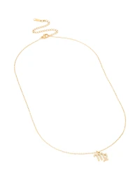 Collier Cercle des Poissons en acier inoxydable plaqué or imperméable