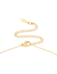 Collier Cercle des Poissons en acier inoxydable plaqué or imperméable