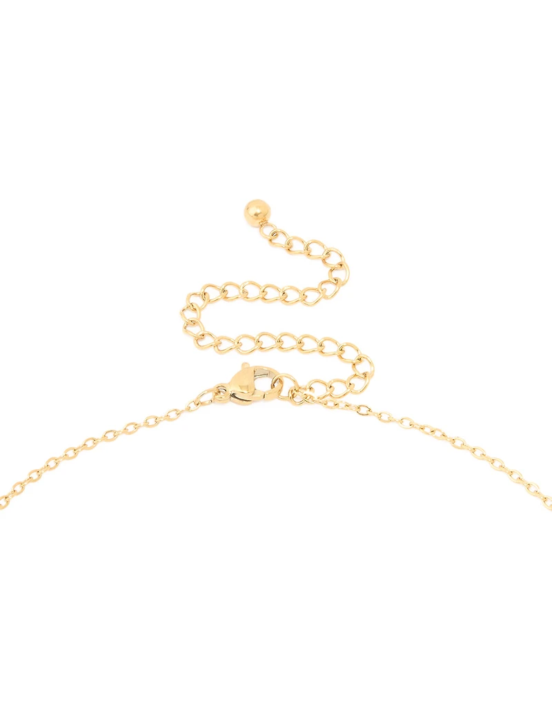 Waterproof Gold Plated Stainless Steel Taurus Circle Necklace