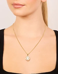 Waterproof Gold Plated Stainless Steel Circle Gemini Necklace