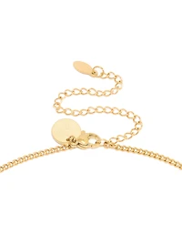 Collier imperméable en acier inoxydable plaqué or en cercle du Sagittaire