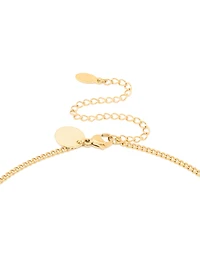 Collier imperméable en acier inoxydable plaqué or avec un cercle du Capricorne