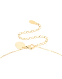 Collier cubique imperméable en acier inoxydable plaqué or en zircone Virgo