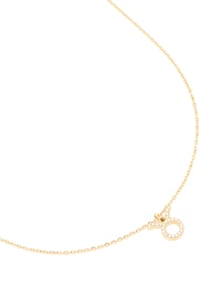 Collier cubique imperméable en acier inoxydable plaqué or en zircone Taureau