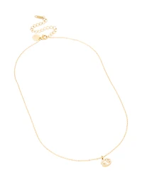 Collier cubique imperméable en acier inoxydable plaqué or pour le cancer de la zircone