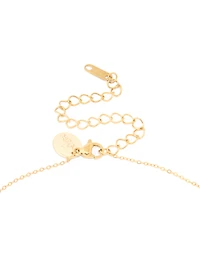 Collier cubique imperméable en acier inoxydable plaqué or pour le cancer de la zircone