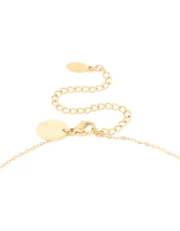 Collier cubique en zircone Leo plaqué or et imperméable en acier inoxydable