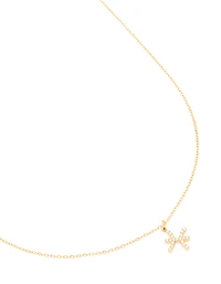 Collier cubique imperméable en acier inoxydable plaqué or en zircone Poissons