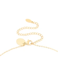 Waterproof Gold Plated Stainless Steel Cubic Zirconia Gemini Necklace