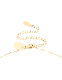 Collier cubique imperméable en acier inoxydable plaqué or en zircone et en Verseau