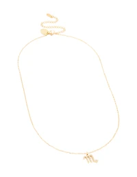 Waterproof Gold Plated Stainless Steel Cubic Zirconia Scorpio Necklace