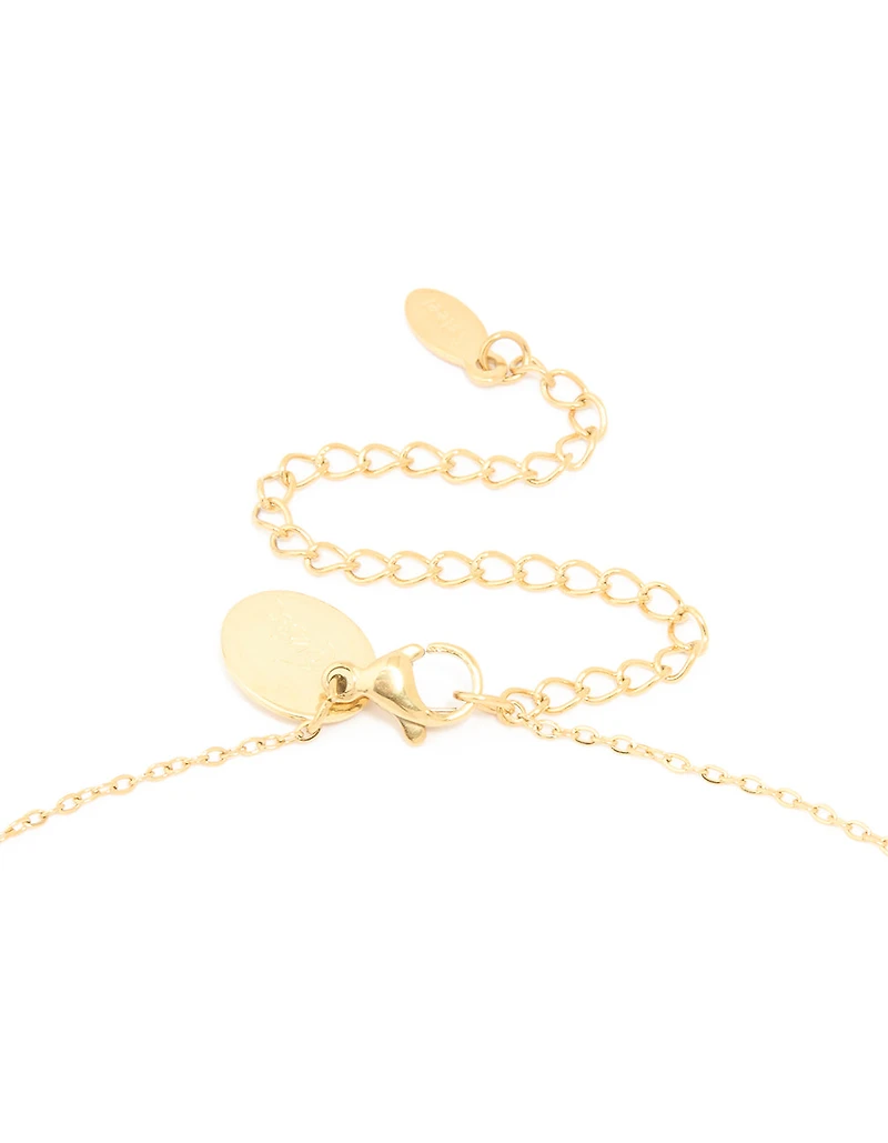 Collier cubique imperméable en acier inoxydable plaqué or en zircone et scorpion