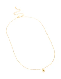 Collier Mini Bulle Lettre A en acier inoxydable plaqué or imperméable