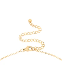 Collier Mini Bulle Lettre A en acier inoxydable plaqué or imperméable