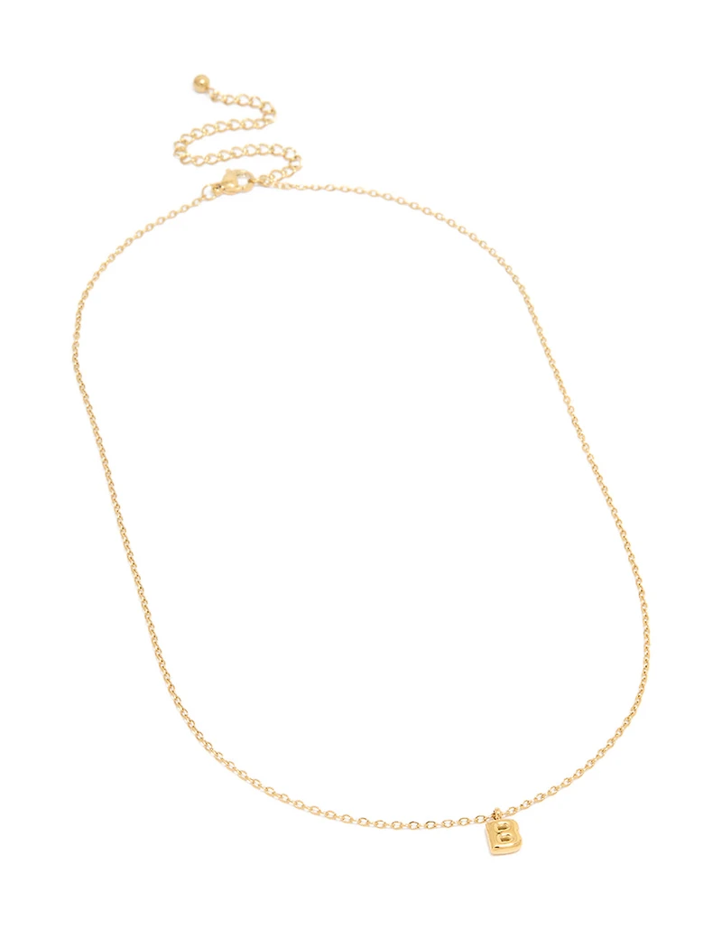 Collier mini bulles en acier inoxydable plaqué or imperméable