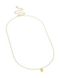 Collier mini bulles en acier inoxydable plaqué or imperméable