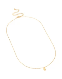 Collier mini bulle en acier inoxydable plaqué or imperméable avec la lettre C