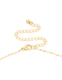 Collier mini bulles en acier inoxydable plaqué or imperméable