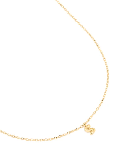 Collier mini bulle en acier inoxydable plaqué or imperméable