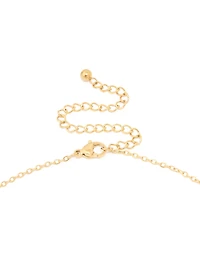 Collier mini bulle en acier inoxydable plaqué or imperméable