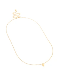 Collier imperméable en acier inoxydable plaqué or en forme de mini collier à bulles en lettres T