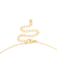 Collier imperméable en acier inoxydable plaqué or en forme de mini collier à bulles en lettres T