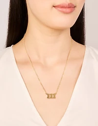 Waterproof Gold Plated Stainless Steel Angel Number 111 Necklace