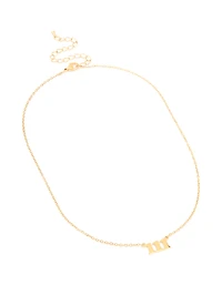 Waterproof Gold Plated Stainless Steel Angel Number 111 Necklace